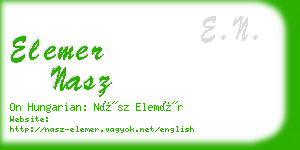 elemer nasz business card